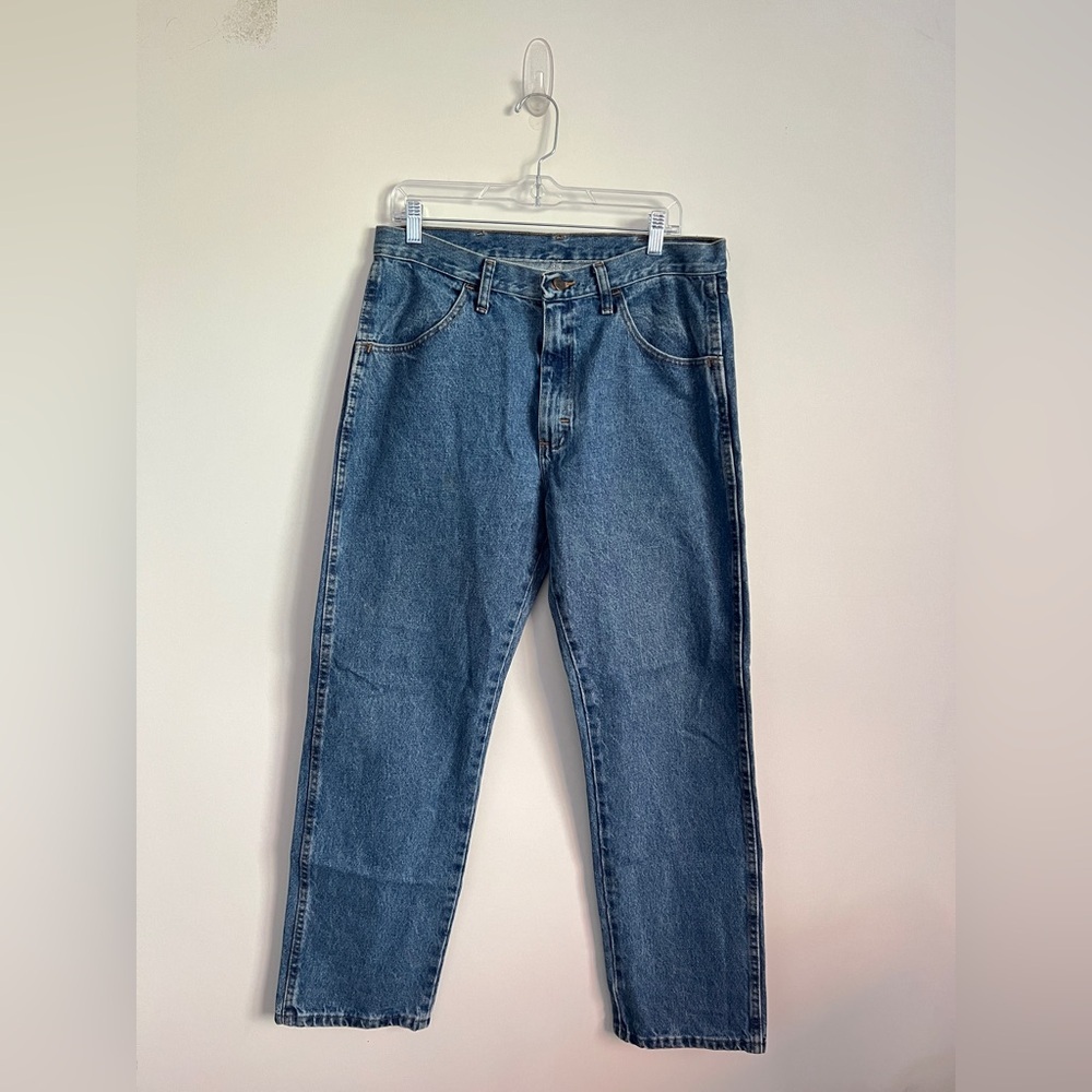 Rustler Jeans Blue Cotton Denim Straight Leg Men’s Size 34x30